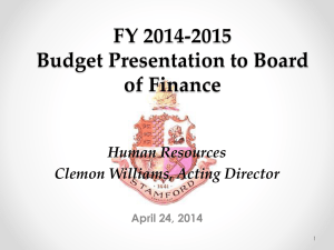 Human Resources - Stamford Board of Representatives
