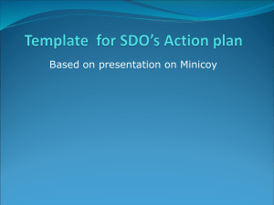 Template for SDO`s Action plan