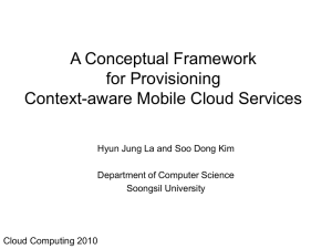A Conceptual Framework for Provisioning Context