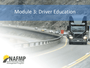Module 3 Driver Education - Alberta Forest Products Association