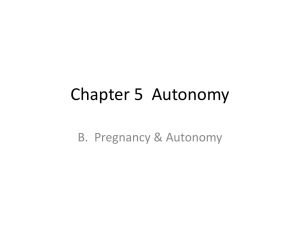 Ch. 5 Pregnancy and Autonomy