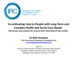 Care coordination to people with long