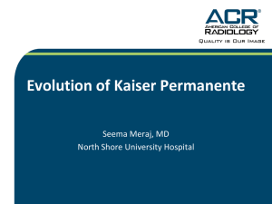 Evolution of Kaiser Permanente