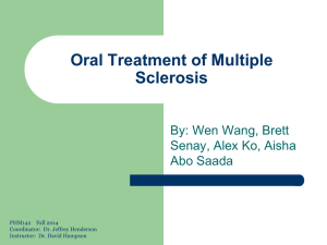 Oral MS treatments
