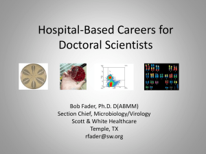 Hospital-Based Careers for Doctoral Scientists