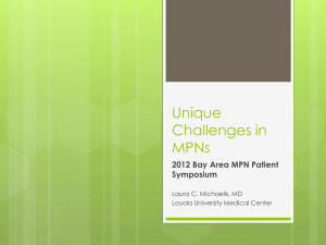 Topics to Discuss - MPN Research Foundation