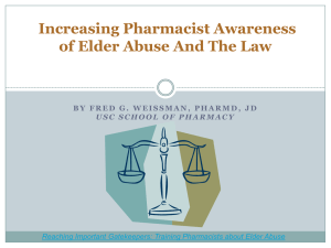 Increasing Pharmacist Awareness of Elder Abuse And The Law