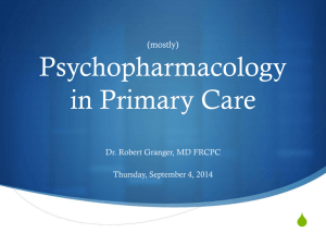 Psychopharmacology in Primary Care