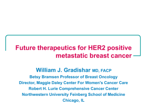 Future therapeutics for HER2 positive metastatic breast