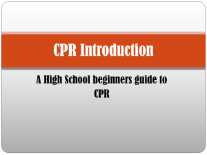 CPR and First Aid powerpoint