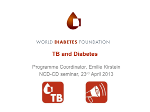 Diabetes & TB - Health and Development