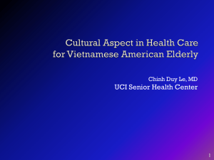 Cultural Aspect in Health Care for Vietnamese American