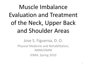Muscle Imbalance Evaluation and Treatment of the Neck