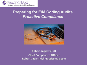Preparing for EM Coding Audits