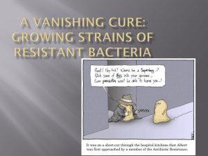 A Vanishing Cure: Growing Strains of resistant bacteria