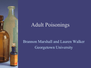 Assessment and management of the adult poisoning