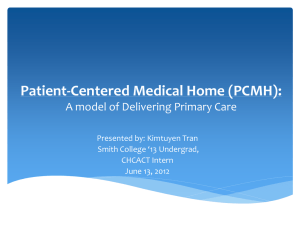 Patient-Centered Medical Home (PCMH)
