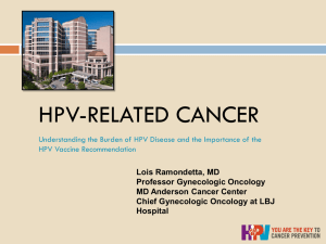 HPV Infection - TSNO Region IV