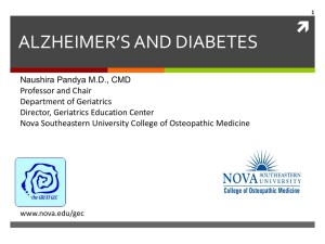 ALZHEIMER*S AND DIABETES - Alzheimer`s Association