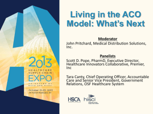 Living in the ACO Model - Healthcare Supply Chain Association