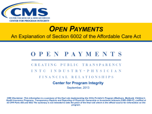 Section 6002 of the Affordable Care Act