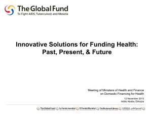 Innovative Solutions for Funding Health