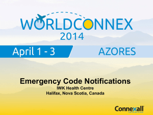 Emergency Code Notifications - IWK Health Centre