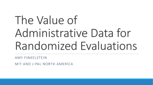 The Value of Administrative Data for Randomized Evaluations