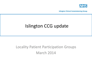 Islington CCG update