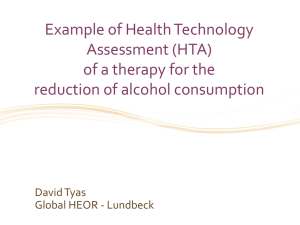 (HTA) of a therapy for the reduction of alcohol consumption