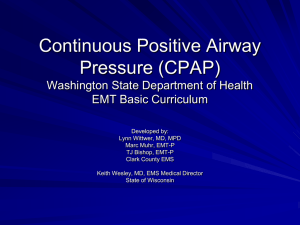CPAP PowerPoint - Yakima County Department of Emergency