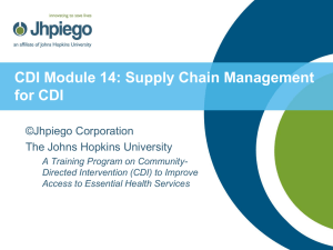 CDI Module 8 Supply Chain Management for CDI