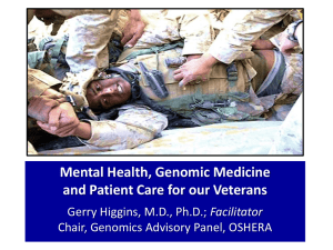 Mental Health Services, VA Genomic Medicine and