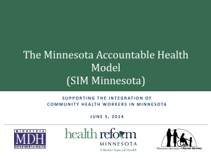 The Minnesota Accountable Health Model