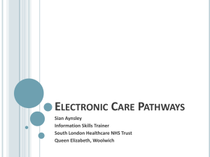 Electronic Care Pathways