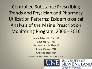 Controlled Substance Prescribing Trends and Physician