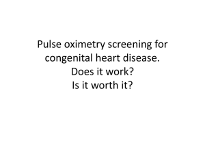 Pulse oximetry screening for congenital heart