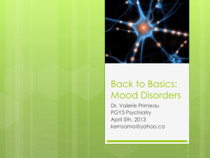 mood disorders 2013 Dr V Primeau