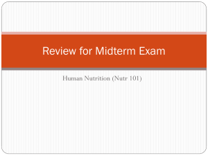 Review for Midterm Exam