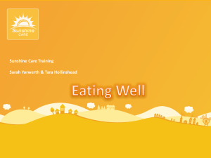Eating Well - Sunshine Care