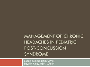 Management of Chronic Headaches in Post