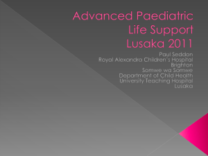 Advanced Paediatric Life Support Lusaka 2011