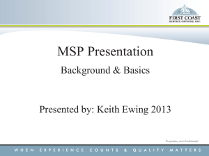 MSP Presentation 2013 Keith Ewing