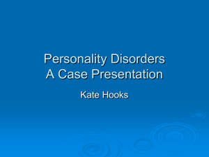 30 Mar 2010 - Personality Disorders
