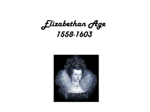 Elizabethan Age PowerPoint - Westlake City School District