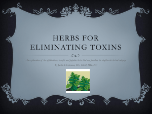 Herbs for Eliminating Toxins - Jackie Christensen, Holistic Health