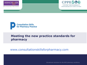 Presentation - Consultation Skills for Pharmacy Practice