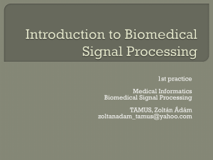 Medical Informatics Biomedical Signal Processing