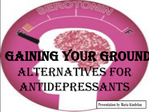 Gaining your ground: Alternative treatments for initial depression