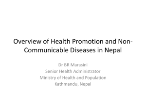 Health Promotion and NCD In Nepal